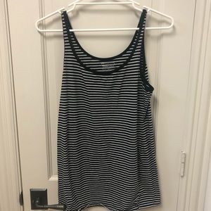 Motherhood Black and white stripped maternity tank